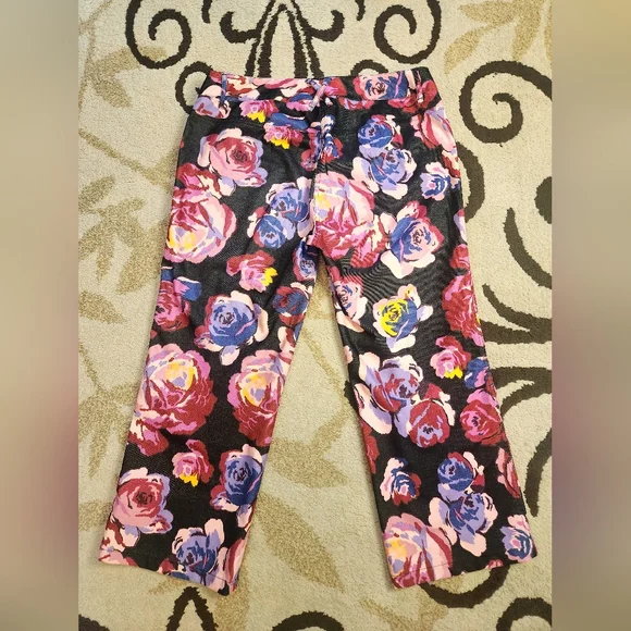 Express Stretch Floral Wide-Leg Pants - Picture 5 of 8